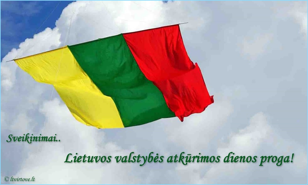 Sveikinimai Lietuvos valstybs atkrimo dienos proga