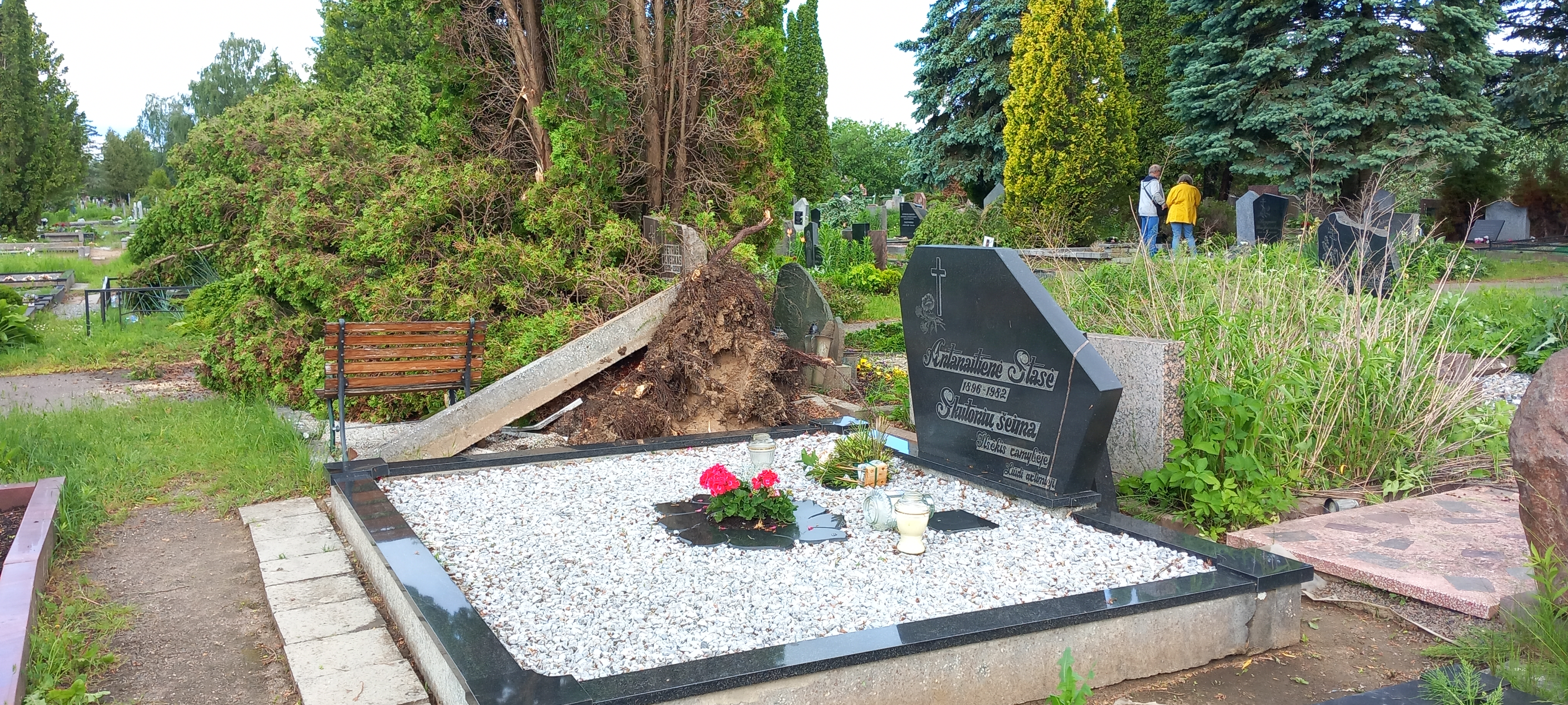 Seniavos kapinės po stiprios audros Kaune. 2026‑06‑05