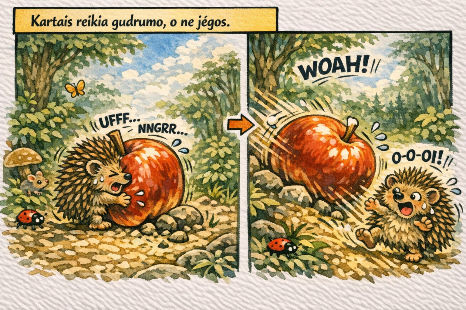 Kartais reikia gudrumo, o ne jėgos