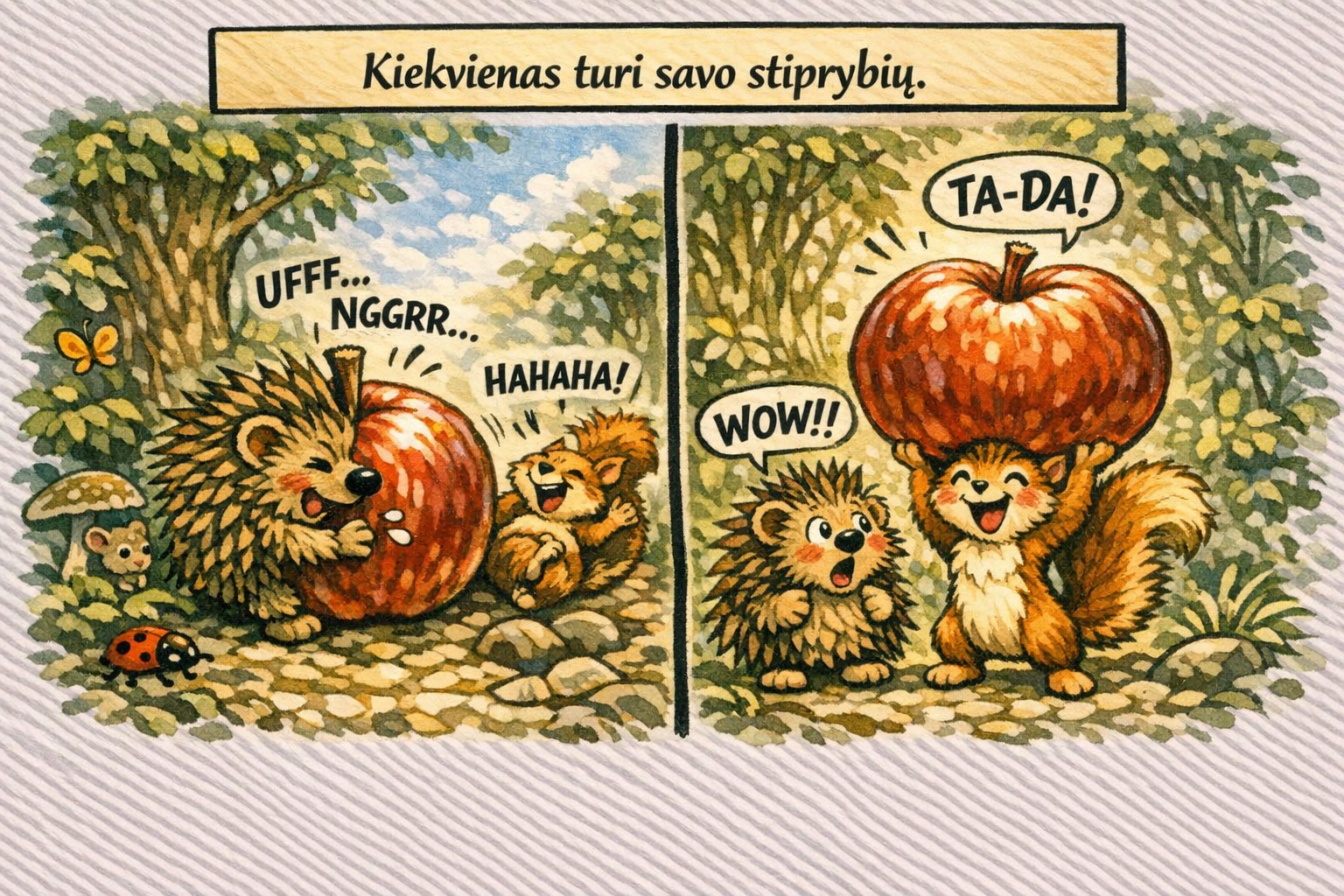 Kiekvienas turi savo stiprybių