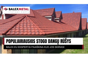 Populiariausios stogo dangų rūšys: kuo jos skiriasi? Aiškina Balex.eu ekspertai